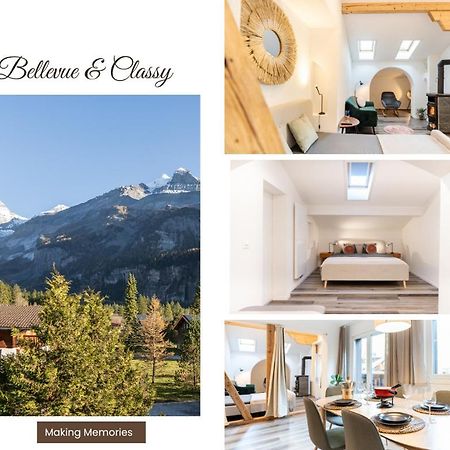 Bellevue & Classy Mountain View Apartment Kandersteg Exteriér fotografie